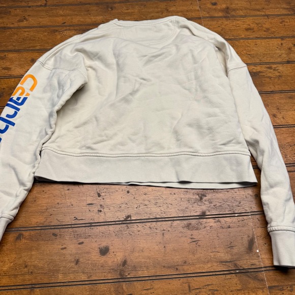 Carhartt Womens Crewneck Sweatshirt Tencel Fiber Series Loose Fit Cream XS - Picture 5 of 5